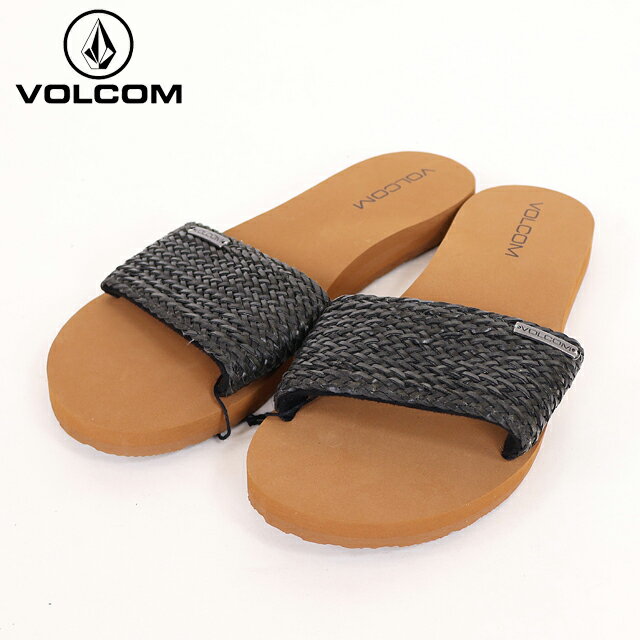 樂天商城 - ボルコム（VOLCOM）レディース/メンズ ビーチサンダル ブラック系 ロゴマーク付き （サイズ/23/24）*ro2059
