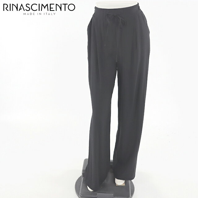 樂天商城 - リナシメント（RINASCIMENTO）レディース ロングパンツ ブラック系 　楊柳パンツ イタリア製 （サイズ/S）*sa0051