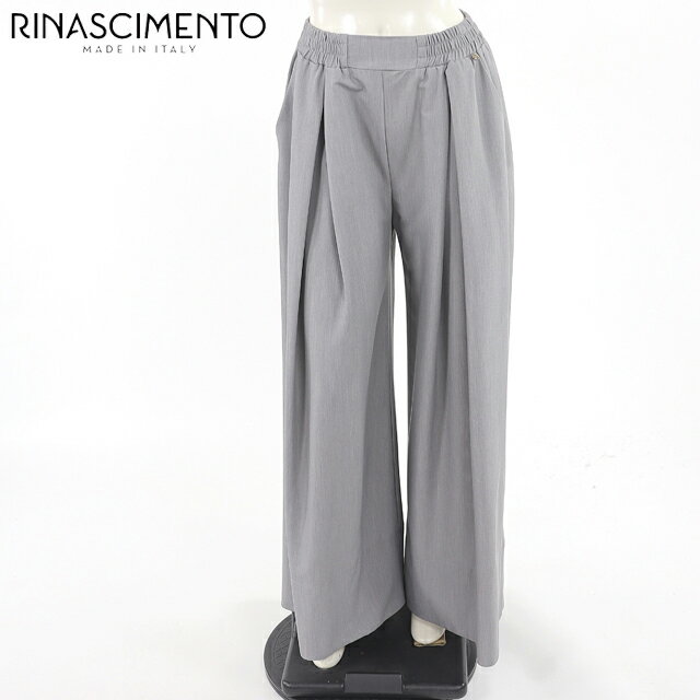 樂天商城 - リナシメント（RINASCIMENTO）レディース ロングパンツ グレー系 　イージーウエストワイドパンツ イタリア製 （サイズ/S）*sa0055