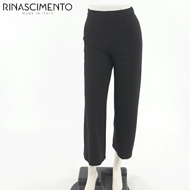 樂天商城 - リナシメント（RINASCIMENTO）レディース ロングパンツ ブラック系 　センターラインクロップドワイドパンツ イタリア製 （サイズ/XS/M）*sa0060