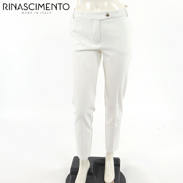 樂天商城 - リナシメント（RINASCIMENTO）レディース ロングパンツ ホワイト系 　金ボタンセンタープレスパンツ イタリア製 （サイズ/M）*sa0067