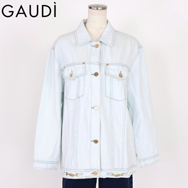 樂天商城 - ガウディ（GAUDI）レディース デニムジャケット ブルー系 ハイブリーチビッグシルエットGジャン （サイズ/S）*sa1016