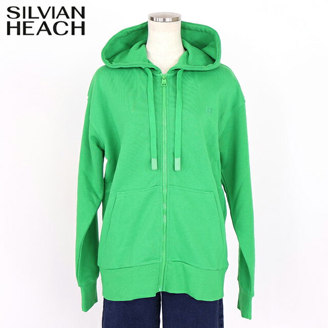 樂天商城 - シルビアン ヒーチ（SILVIAN HEACH）レディース ジップアップパーカー グリーン系 立体ロゴマークパーカー （サイズ/S）*sa1034