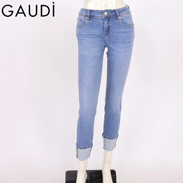 樂天商城 - ガウディ（GAUDI）レディース スキニージーンズ ブルー系 ロールアップハイブリーチスキニーデニム （サイズ/26/27/28）*sa1049