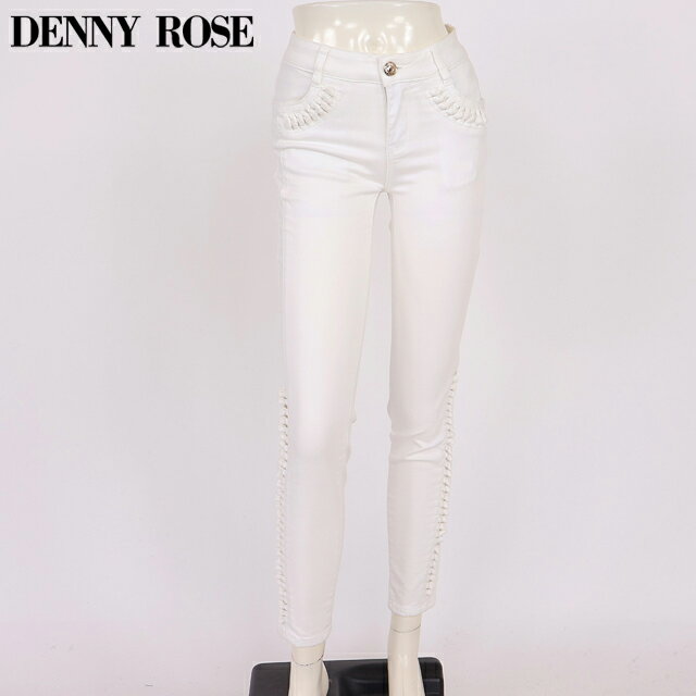 乐天商城 - デニーローズ（DENNY ROSE）レディース スキニージーンズ ホワイト系 ポケット＆サイドポイントスキニーパンツ （サイズ/26）*sa1055
