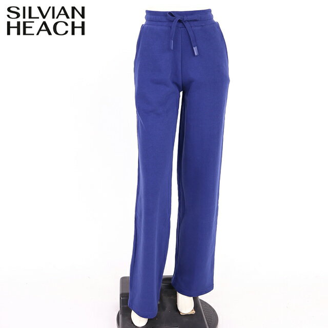 樂天商城 - シルビアン ヒーチ（SILVIAN HEACH）レディース ロングパンツ ブルー系 ロゴ刺繍ポイントパンツ （サイズ/XS）*sa1061