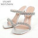 スチュアート ワイツマン(STUART WEITZMAN)レディース 訳あり ミュール シルバー系 グリッタミュール (サイズ/37)*sw0006