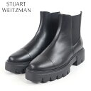スチュアート ワイツマン(STUART WEITZMAN)レディース 訳あり ブーツ ブラック系 サイドリブレザーショートブーツ (サイズ/37)*sw0019