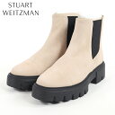 スチュアート ワイツマン(STUART WEITZMAN)レディース 訳あり ブーツ ベージュ系 サイドリブスウェードショートブーツ (サイズ/37)*sw00...