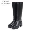 スチュアート ワイツマン(STUART WEITZMAN)レディース 訳あり ブーツ ブラック系 内側ジッパーレザー厚底ブーツ (サイズ/36h)*sw0024