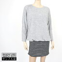 Ago sweet レディース 長袖ニット グレー系 ゆったりシルエット (サイズ/M/L)*tn0048