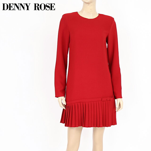 樂天商城 - デニーローズ（DENNY ROSE）レディース ワンピース ミディアム レッド系 ロー切替プリーツワンピ イタリア製 （サイズ/42）*uw0012
