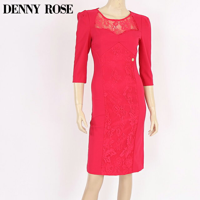 乐天商城 - デニーローズ（DENNY ROSE）レディース ワンピース ミディアム ピンク系 レース切替ワンピ （サイズ/40/42）*uw0025