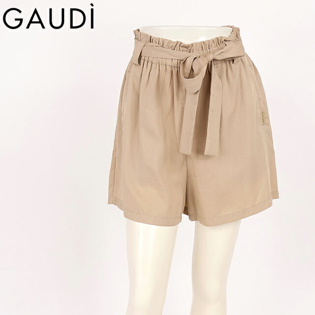 ガウディ（GAUDI）レディース ショートパンツ ベージュ系 リボンベルトポイントショートパンツ （サイズ/42）*uw0052