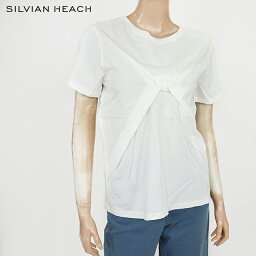 シルビアンヒーチ（SILVIAN HEACH）レディース 半袖Tシャツ ホワイト系 　胸に絞り イタリア製 （サイズ/S）*uw2023