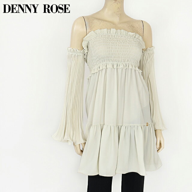 乐天商城 - デニーローズ（DENNY ROSE）レディース ワンピース ショート ホワイト系 アイボリー 　アームカバー付ジョーゼットベアミニOP イタリア製 （サイズ/40/42）*wd0012
