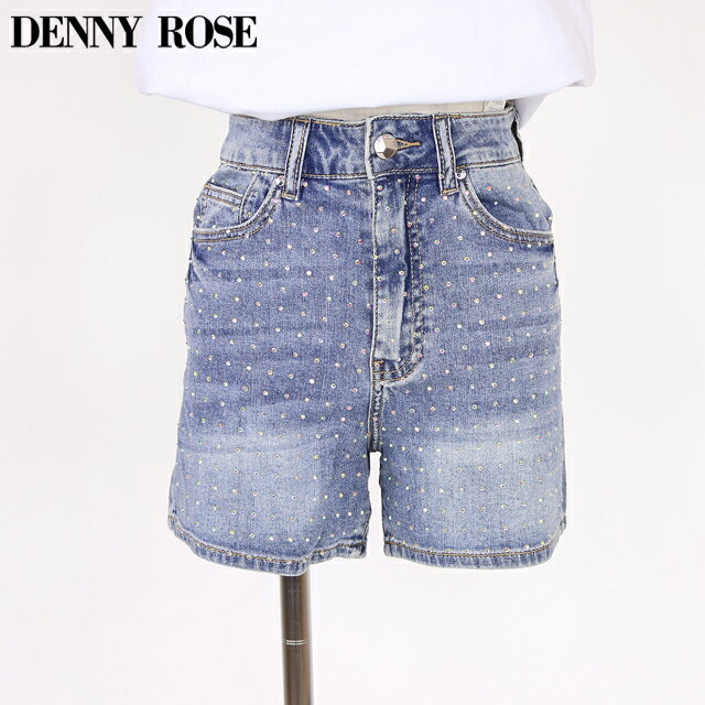 樂天商城 - デニーローズ（DENNY ROSE）レディース ショートパンツ ブルー系 　ストーンポイントショートデニムパンツ （サイズ/25）*wd1070