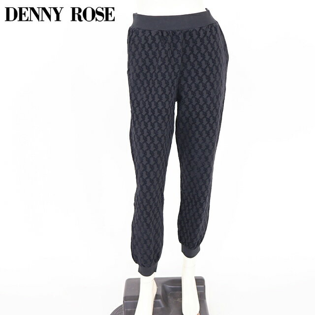 樂天商城 - デニーローズ（DENNY ROSE）レディース ロングパンツ ブラック系 　DRJ格子フロッキープリントパンツ （サイズ/XS）*wd1078