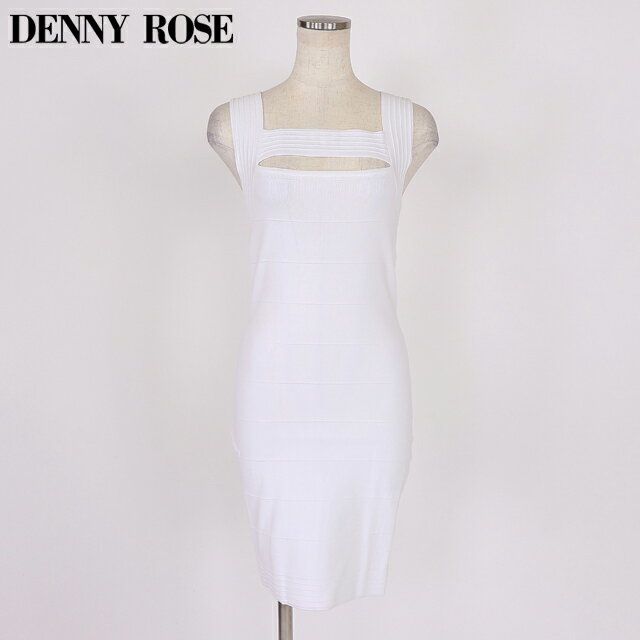 乐天商城 - デニーローズ（DENNY ROSE）レディース ワンピース ミディアム ホワイト系 　バストカットアウトノースリーブタイトニットワンピース （サイズ/XS/S）*wd1090