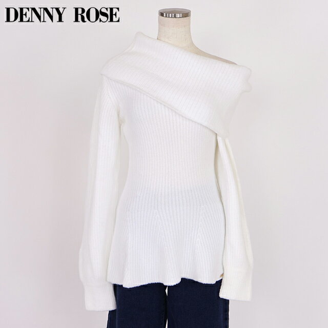 樂天商城 - デニーローズ（DENNY ROSE）レディース 長袖ニット ホワイト系 　アシメネックペプラムニット （サイズ/S）*wd1111