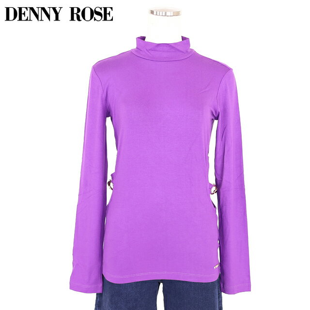 樂天商城 - デニーローズ（DENNY ROSE）レディース カットソー パープル系 　サイドカットアウトハイネックトップス （サイズ/S）*wd1121