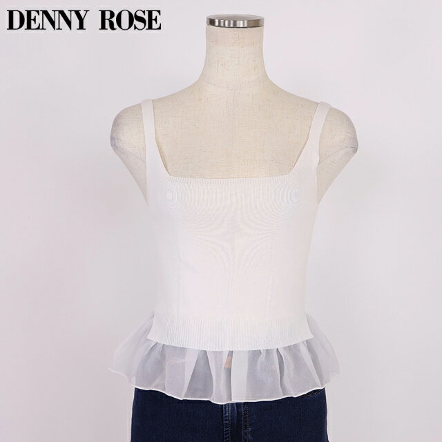 デニーローズ（DENNY ROSE）レディース キャミソール ホワイト系 　ジョーゼット切替ポイントキャミニット （サイズ/XS）*wd1129