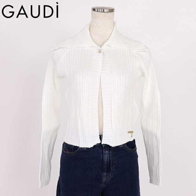 樂天商城 - ガウディ（GAUDI）レディース 長袖カーディガン ホワイト系 ストライプポイントカーディガン （サイズ/XS）*wg1025