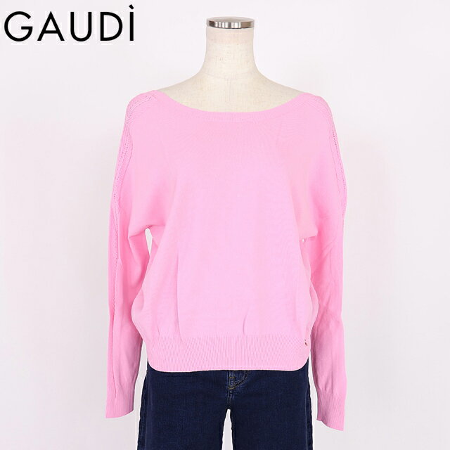 樂天商城 - ガウディ（GAUDI）レディース 長袖ニット ピンク系 ドロップショルダーニット （サイズ/S）*wg1043