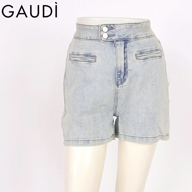 乐天商城 - ガウディ（GAUDI）レディース ショートパンツ ブルー系 ハイブリーチショートデニム （サイズ/25/26/27）*wg1062