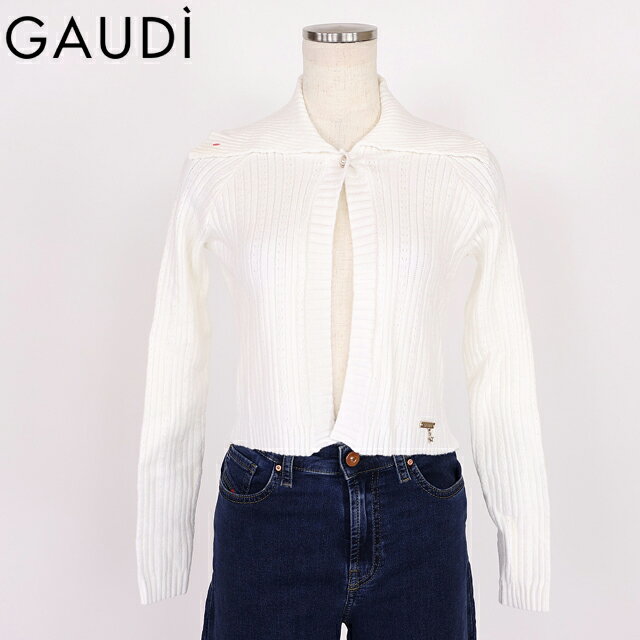 樂天商城 - ガウディ（GAUDI）レディース 長袖カーディガン ホワイト系 ストライプポイントカーディガン （サイズ/XS）*wg1066