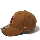 039 47Brand×Carhartt LOS ANGELES ANGELS CARHARTT X 039 47 MVP - CURVE VISOR フォーティーセブン×カーハート フォーティーセブンブランズ キャップ 帽子 ハット CAP CAPS MLB ロサンゼルス エンゼルス カーブ ユニセックス ブラウン 茶 BROWN カーブバイザー スナップバック