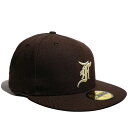 NEW ERA×FEAR OF GOD ESSENTIALS - 59FIFTY FITTED CAP ニューエラ×フィアオブゴッド エッセンシャルズ キャップ 帽子 ハット CAP CAPS MLB コラボレーションモデル ロゴキャップ フラット ユニセックス フラットバイザー 59FIFTY ダブルネーム fear of god キャップ