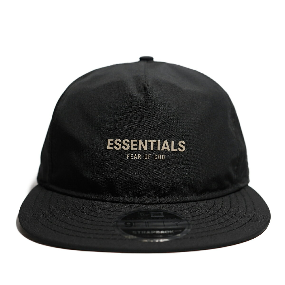 NEW ERA×FEAR OF GOD ESSENTIALS - 9FIFTY DAD SNAPBACK CAP ニューエラ×フィアオブゴッド エッセンシャルズ キャップ 帽子 ハット CAP CAPS MLB コラボレーションモデル ロゴキャップ フラット ユニセックス フラットバイザー 9FIFTY ダブルネーム fear of god キャップ