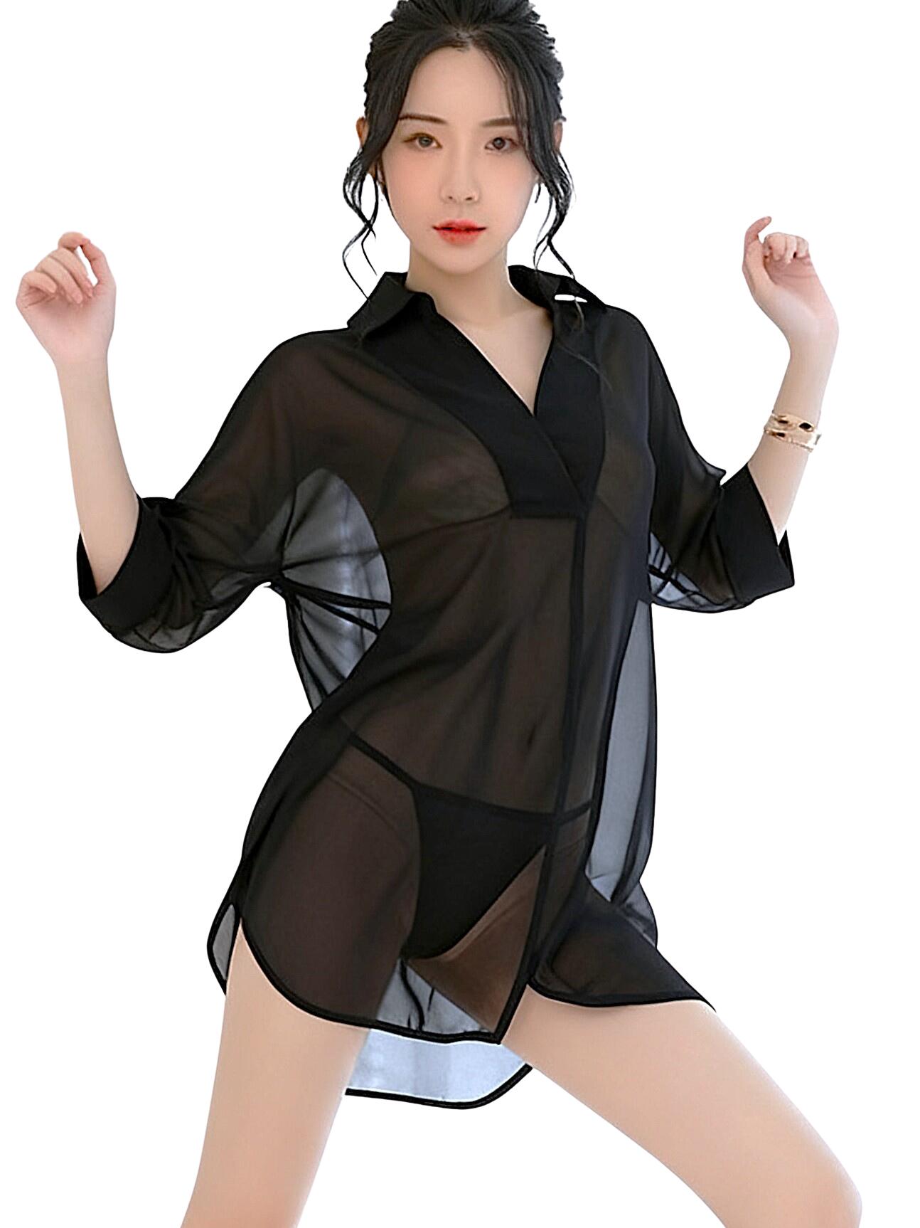 Rakuten - Agnel x セクシー ランジェリー シースルー スリップ ワンピース レディース X031