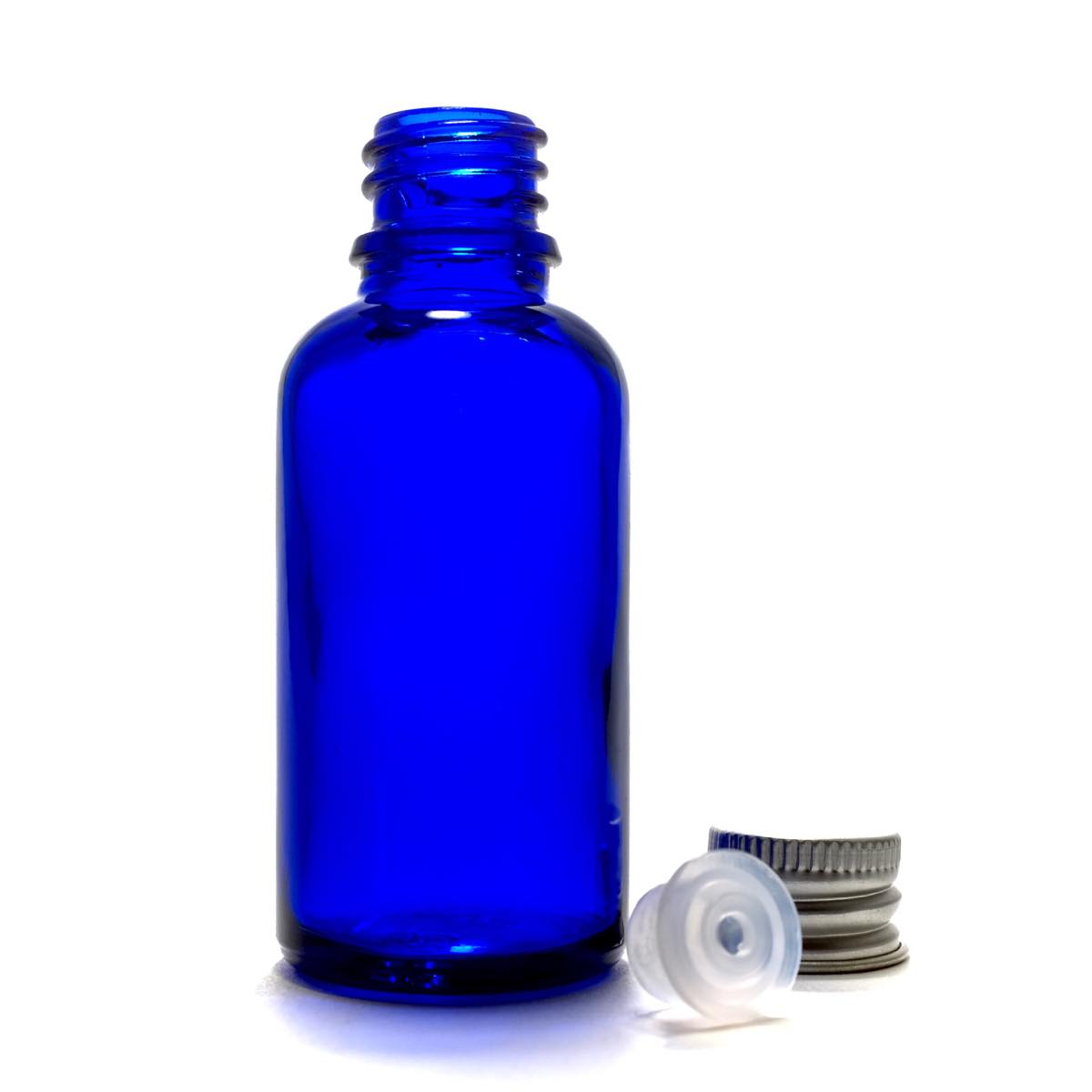 アロマ遮光瓶 30ml コバルト [ アルミキャップ / 穴あき中栓] warmeburo-10000389 バームビューロ楽天市場店 サンプル画像3