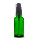 アロマ遮光瓶 30mL グリーン【ポンプ:ブラック】(4)