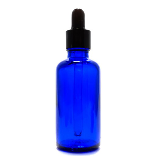 アロマ遮光瓶 50mL コバルト【スポイド付きキャップ】 アロマ遮光瓶 50mL コバルト【スポイド付きキャップ】