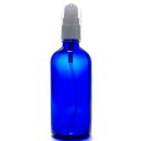 アロマ遮光瓶 100mL コバルト【ポンプ：ホワイト】