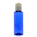 クリーム乳液など向け ローションボトル 50mL ストレートボトル コバルト【トグルキャップ:ホワイト】