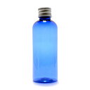 クリーム乳液など向け ローションボトル 100mL コバルト【アルミキャップ 穴あき中栓付】