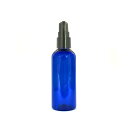 クリーム乳液など向け ポンプボトル 100mL コバルト【ポンプ:ブラック】