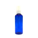 クリーム乳液など向け ポンプボトル 100mL コバルト【ポンプ:ホワイト】