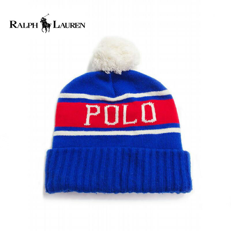 ポロ ラルフローレン ニット帽 レディース POLO RALPH LAUREN ポロ ラルフローレンスタジアム ビーニー ハット ニットキャップ ロイヤルPOLO USA STADIUM HAT