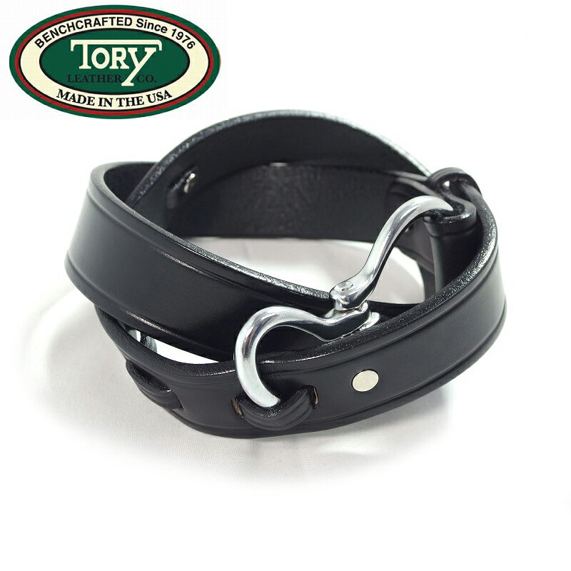 TORY LEATHER トリーレザーベルト 1.25インチ フックバックルベルト ブライドルレザー ブラックBRIDLE LEATHER HOOF PICK BUCKLE BELT BLACK 2280 MADE IN USA