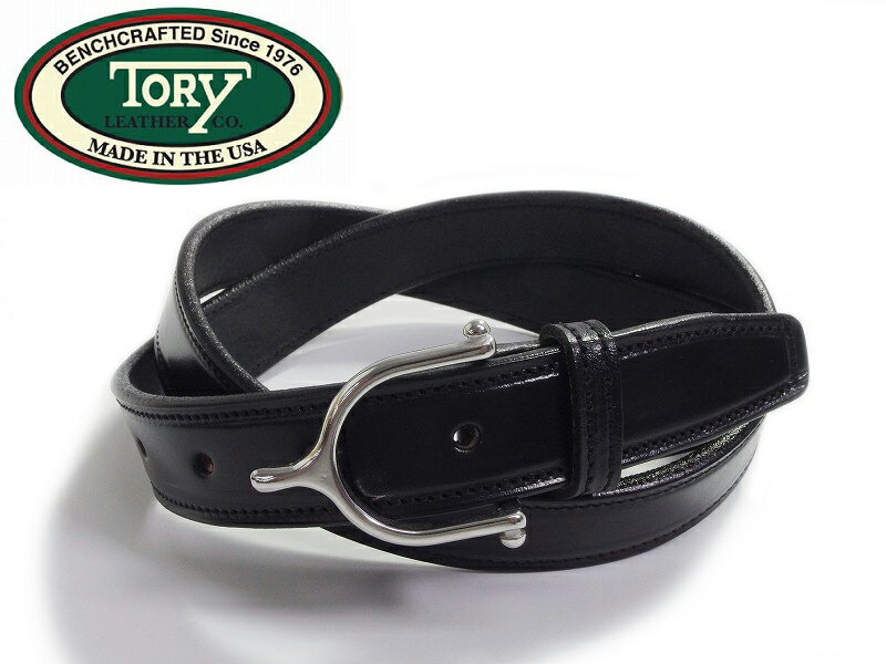 TORYLEATHERȥ꡼쥶٥ȥסХåYХå֥饤쥶֥åBRIDLELEATHERSPURBUCKLEBELTBLACK2717MADEINUSA