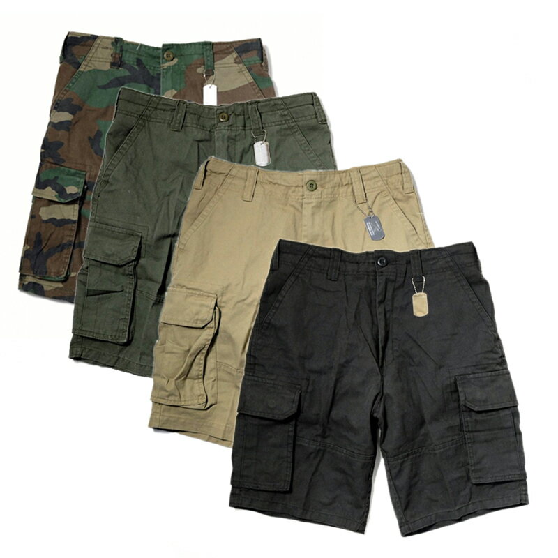 ROTHCO ロスコ ビンテージ カーゴ ショーツ ブラック カーキ オリーブ ウッドランド VINTAGE CARGO SHORTS BLACK KHAKI OLIVE WOODLAND