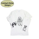 カミング&ゴーイング デザイン COMING & GOING DESIGNS半袖Tシャツ 犬プリント アメリカンコッカー ボクサー アメリカンコッカー パピーズ ホワイトAMERICAN COCKER BOXER AMRICAN COCKER PUPPIES T-SHIRT WHITE