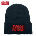 MARKET STREET RAILWAY マーケットストリートレイルウェイサンフランシスコ市営鉄道 ビーニー ニットキャップ 帽子 ブラックSF MUNI OFFICIAL LOGO BEANIE BLACK