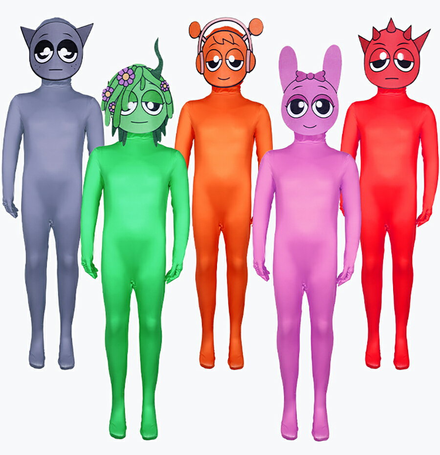 【期間限定P10倍】スプランキー ハロウィン 衣装 全身タイツ 子供 男の子 女の子 コスプレ cosplay Sprunki incredibox キャラクタ...
