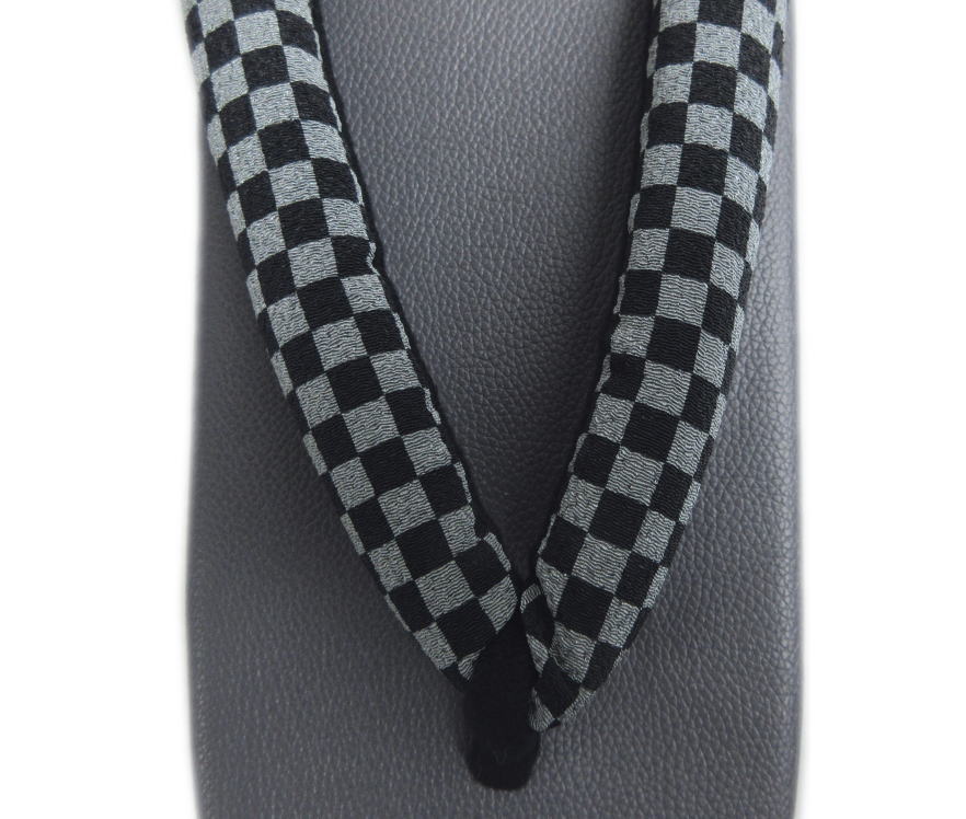 草履 ぞうり メンズ 男性 グレー台黒グレー市松 フリー 26cm LL 26.5cm 浴衣 着物 ゆかた きもの ゾウリ 粋 男物 紳士用 2L ウレタン底